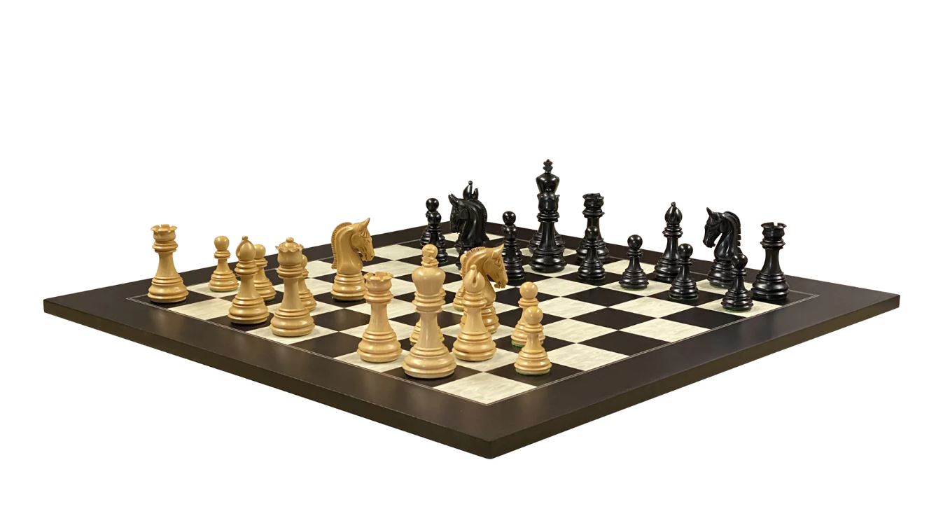 Imperial Black Anegre Birdseye Maple Deluxe Chess Set -  CHESSMAZE STORE UK